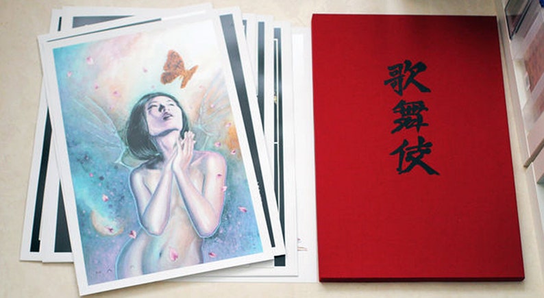 Kabuki Dreams Limited Edition German Portfolio David Mack 42 Prints 17 x 25 Deluxe Red Linen Box 0654 of 990 Graphic Novel image 10