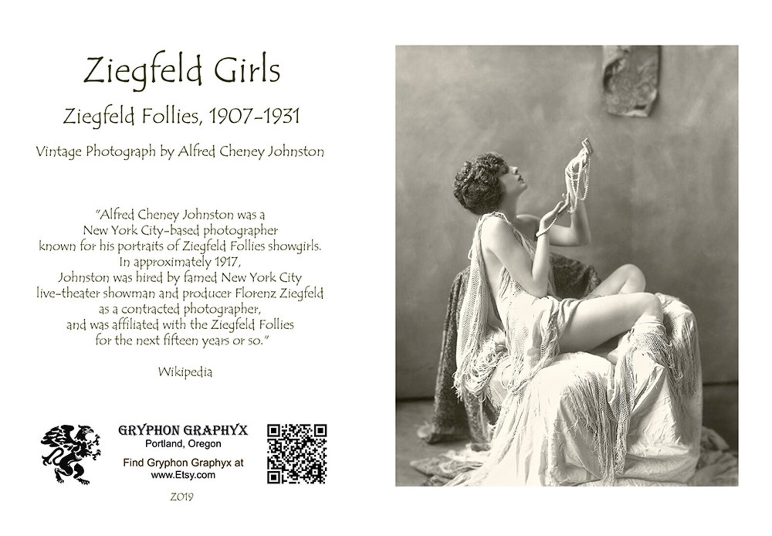 Nude / Semi-nude Ziegfeld Girls Alfred Cheney Johnston Vintage Photos