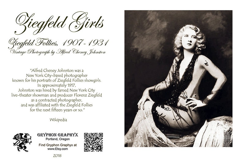 Nude / Semi-nude Ziegfeld Girls - Alfred Cheney Johnston - Vintage