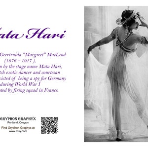 Mata Hari - Exotic Dancer - Spy - Seductress - Courtesan - French
