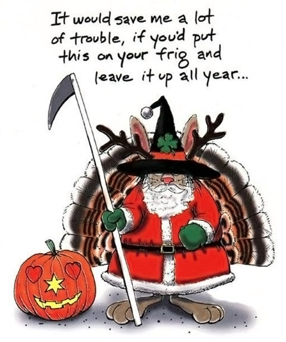 Halloween Thanksgiving Christmas 2022 Humorous All Holidays Card Easter Thanksgiving Christmas | Etsy Hong Kong