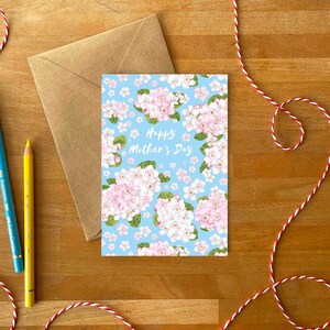 Carte de voeux Fleurs des Mères avec enveloppe | fleurs de printemps | carte postale pour une femme spéciale | Je t'aime maman carte | Fleurs printanières