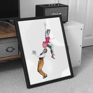 The Popover Happy Dance Print | Lindy Hop Art Print | Hand Drawn Illustration | Swing Dance | Annivesrary Gift