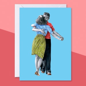 Goodnight Sweetheart Lindy Hop Greetings Card With Envelope | Blank Birthday Card | Swing Dance Notelet | Wedding Card | Anniversary Card