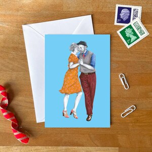 Sway Me More Romantische Grußkarte mit Umschlag | Swing Dance Blanko Geburtstagskarte | Lindy Hop | Jubiläumskarte | Valentinstag-Karte