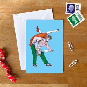 Boy You Turn Me Happy Dance, carte de voeux avec enveloppe | Anniversaire ou carte d'anniversaire | Lindy-hop rock'n'roll | Carte de danse swing