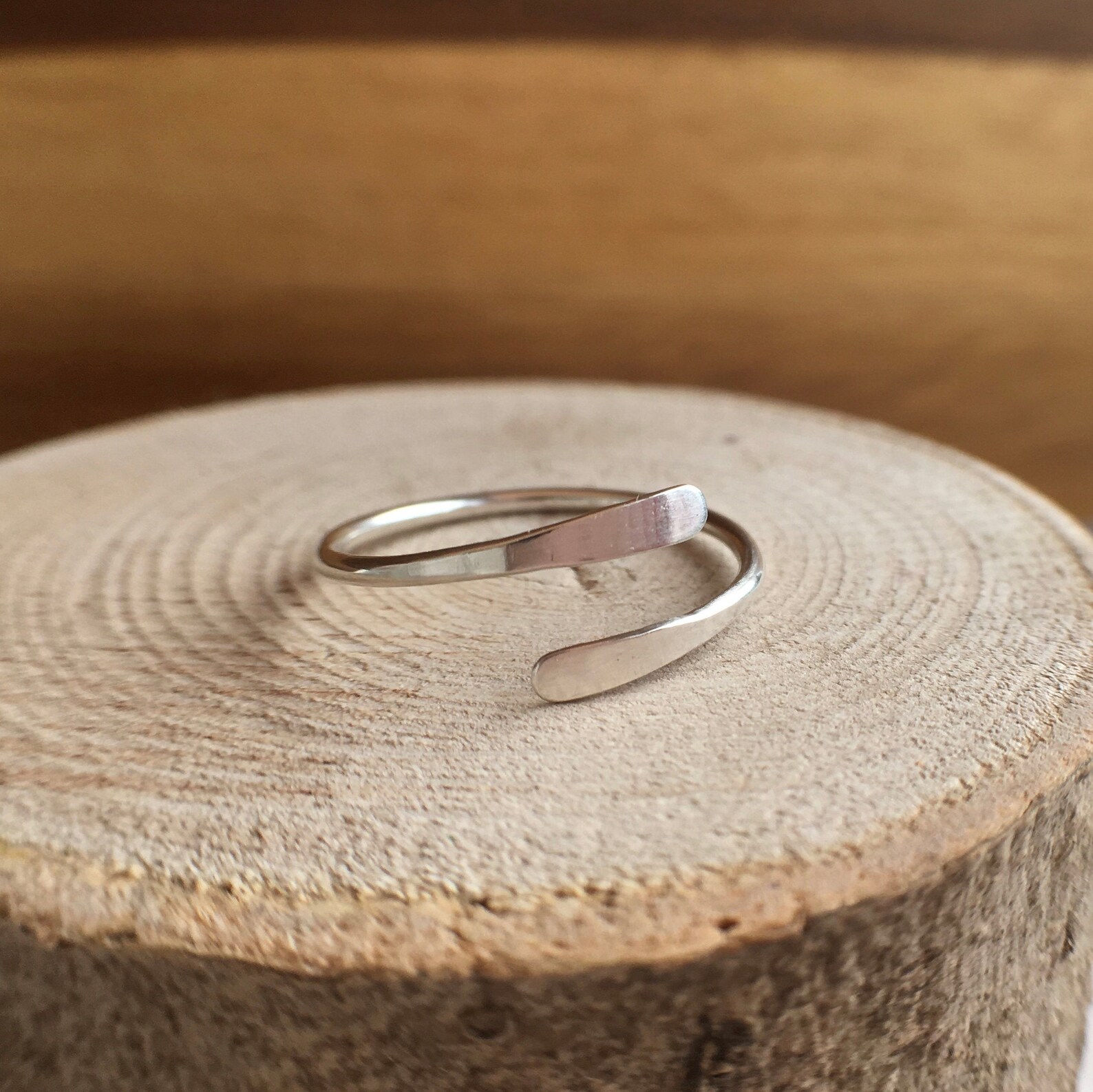 Adjustable Sterling Silver Ring, Temporary Engagement Ring, Placeholder ...