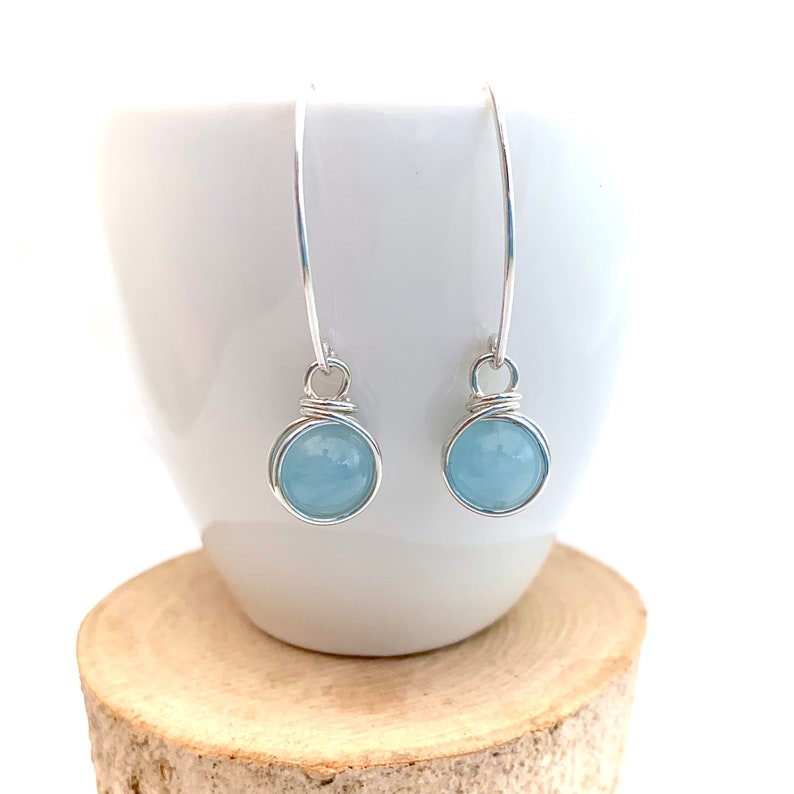 Aquamarine Earrings and Aquamarine Necklace With Sterling Etsy
