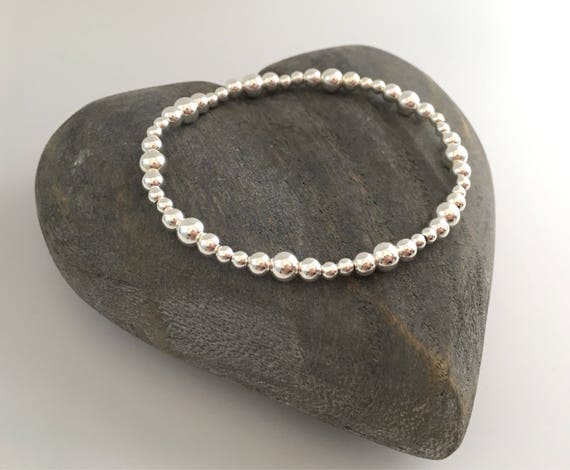 Barbara Stretch Bangles in Silver