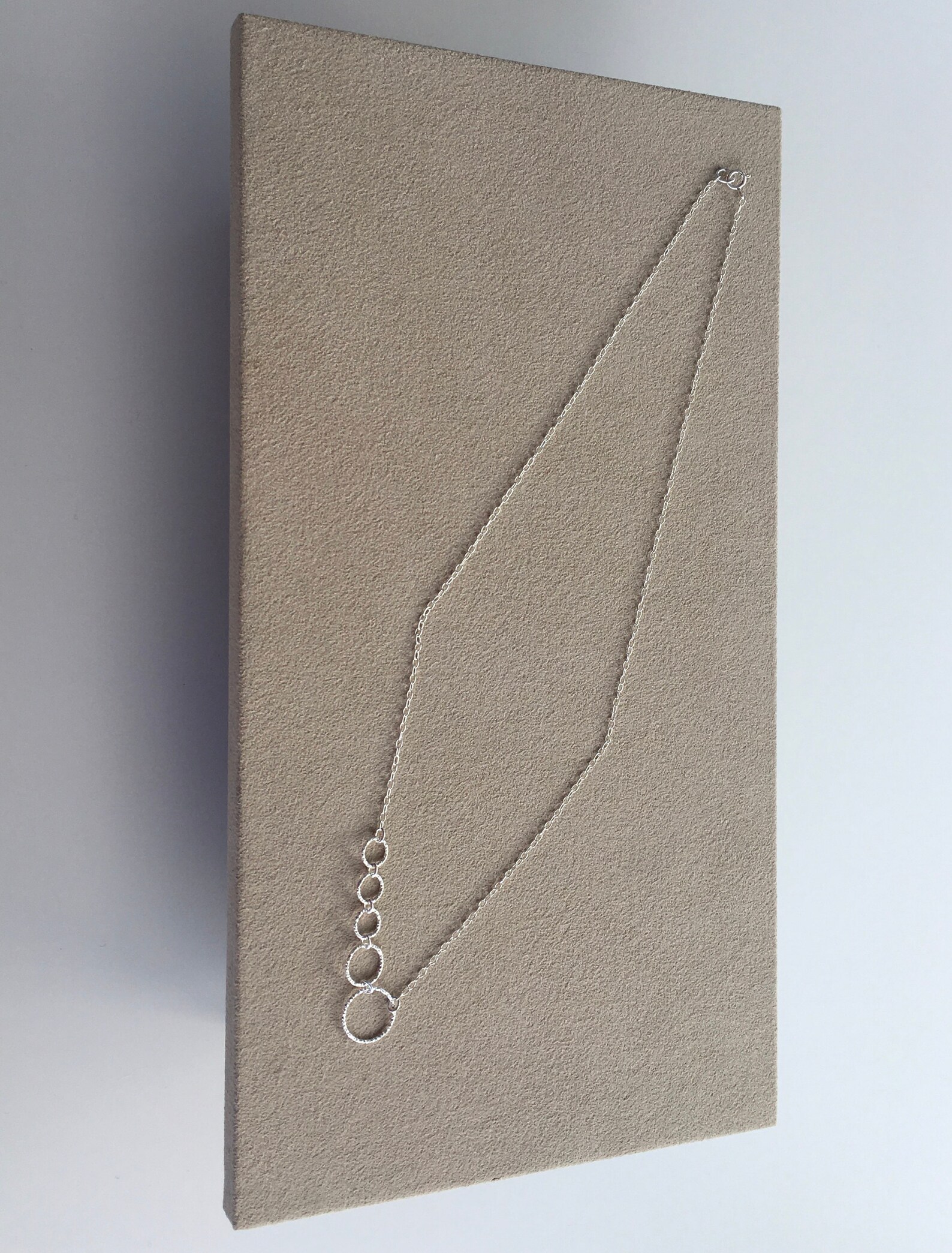 Five Circle Necklace Sterling Silver Circles Asymmetric Etsy UK