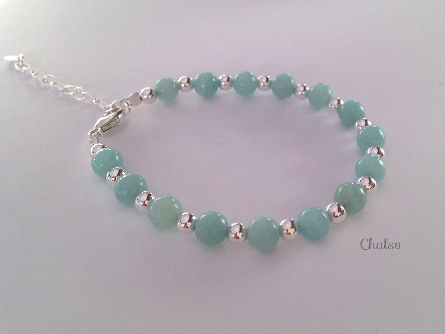 Bracelet in Rose Silver and Blue Zirconias main image 1