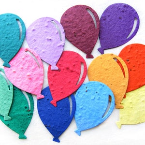 10+ Flower Seed Paper Balloons - Plantable Birthday Party Favors