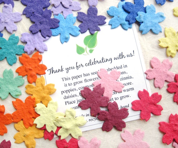 Advertising Flower Seeded Paper Confetti Packets