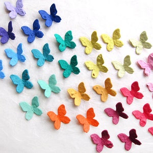 100 Seed Bomb Butterflies Flower Seed Confetti Plantable Paper Butterfly Wedding Favors image 1