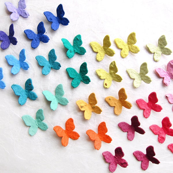 100+ Seed Bomb Butterflies Flower Seed Confetti - Plantable Paper Butterfly Wedding Favors