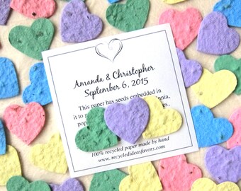 Samenpapierherzen Kartenvorlage - Bearbeitbare PDF, DIY Printable