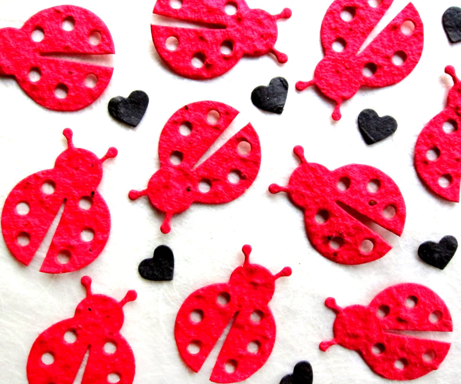 30 Seed Paper Ladybug Favors Plantable Confetti Baby Shower Birthday