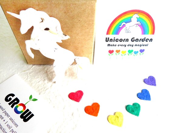 Seed Paper Unicorn Gift Box - Magic Garden Flower Seed Planting Kit