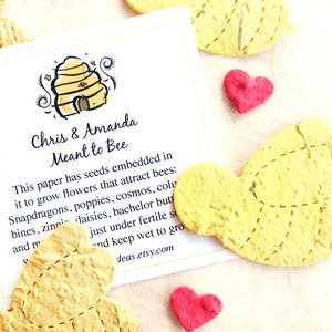 Plus de 20 abeilles en papier graines de fleurs - Cartes Save the Bees - Cadeau écologique bricolage