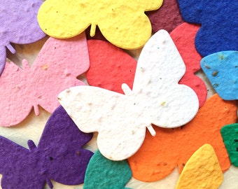 20+ Flower Seed Paper Butterflies Place Cards - Memorials Favor - Wedding Favors - Memorials Favor - Plantable Paper Butterflies