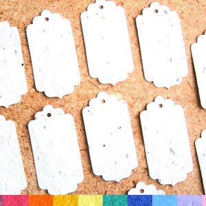 Flower Seed Paper Tags: Plantable Seating Cards