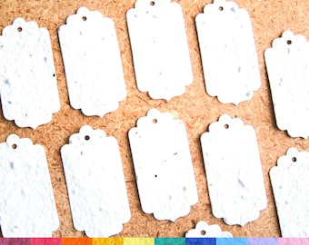 Flower Seed Paper Tags: Plantable Seating Cards