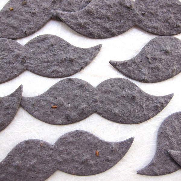 20+ Black Flower Seed Paper Mustaches