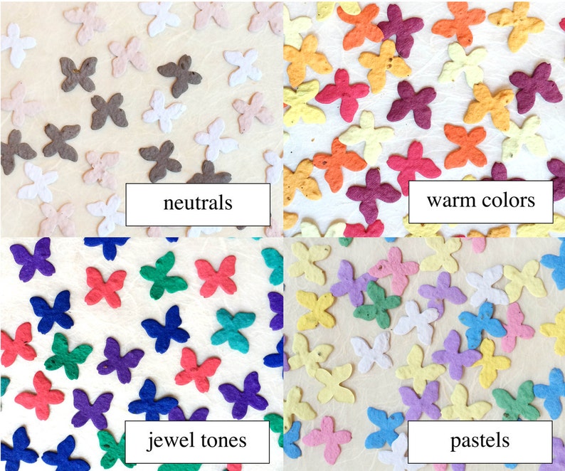 100 Seed Bomb Butterflies Flower Seed Confetti Plantable Paper Butterfly Wedding Favors image 6