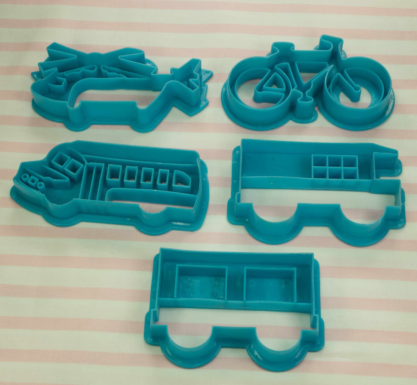 1990's 5 Pc. Tesco Vehicle Plastic Cookie Cutters Etsy