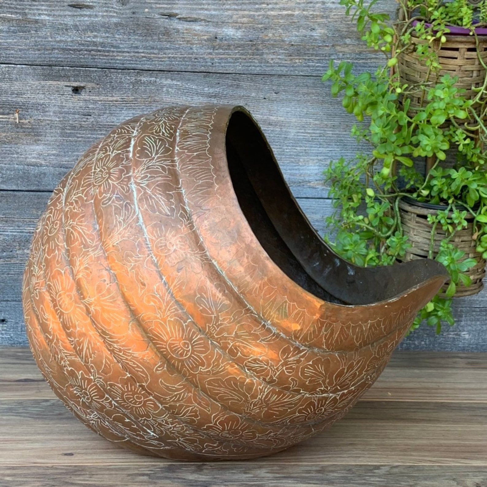 Copper Fountain Bowl Water Feature Copper Scupper Bowl Pool Etsy