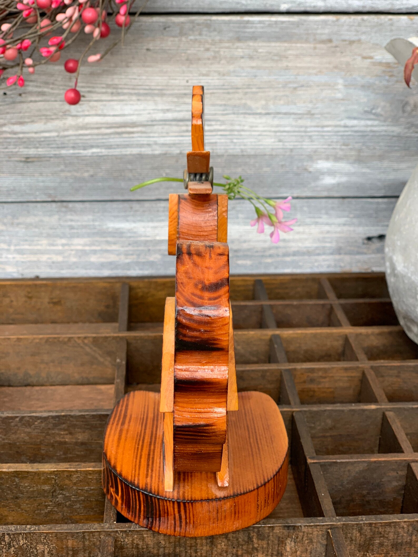 Wood Rooster Chicken Clothespin Recipe Business Card Holder | Etsy