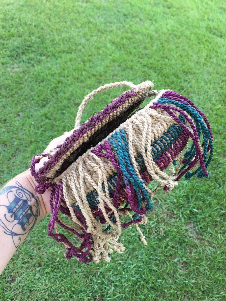 Jute Rope Basket Coil Basket Woven Straw Rope Basket Etsy