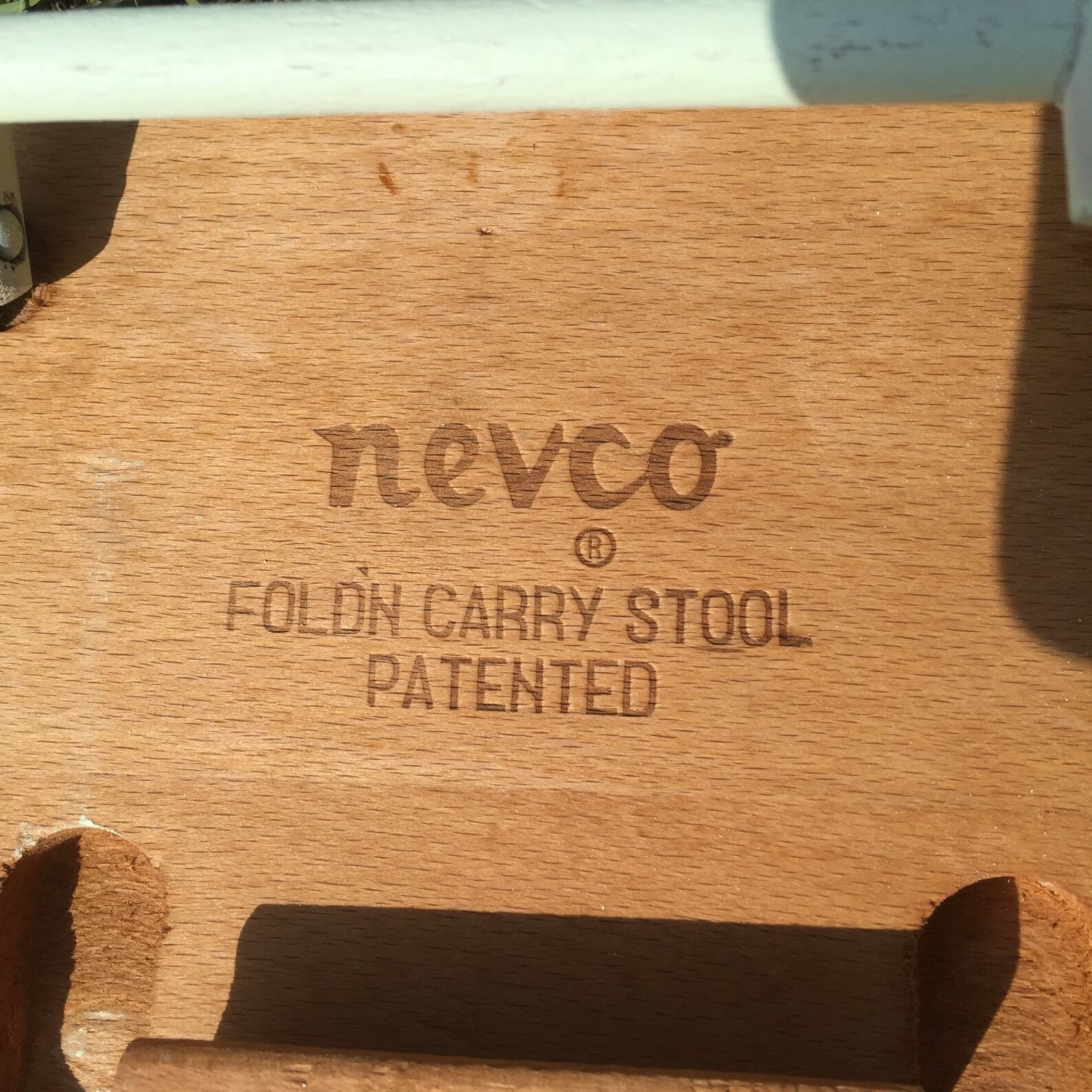 Vintage Wood Stool Duck Stool Pale Green Nevco Foldn Folding Etsy