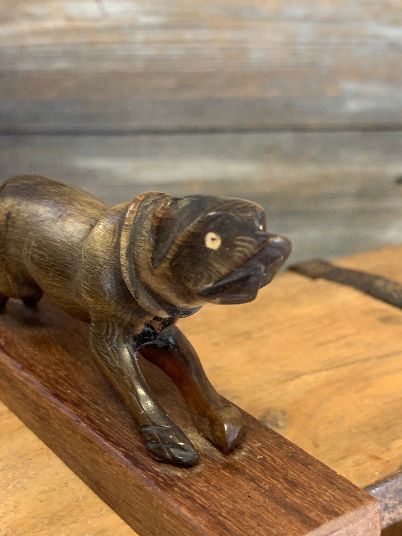 Primitive Carved Horn Dog Animal Miniature Hunting Dog Bone Etsy