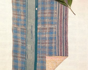 boho towel, tea towel, kitchen towel, home decor, hand  towel, kantha towel, linens, upcycled home textile, vintage, fabric art, reversible