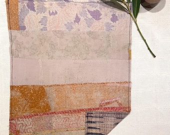 boho towel, tea towel, kitchen towel, home decor, hand  towel, kantha towel, linens, upcycled home textile, vintage, fabric art, reversible