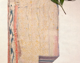 boho towel, tea towel, kitchen towel, home decor, hand  towel, kantha towel, linens, upcycled home textile, vintage, fabric art, reversible