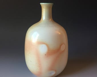 Wood fired porcelain vase