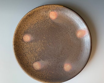 Wood fired stoneware plate