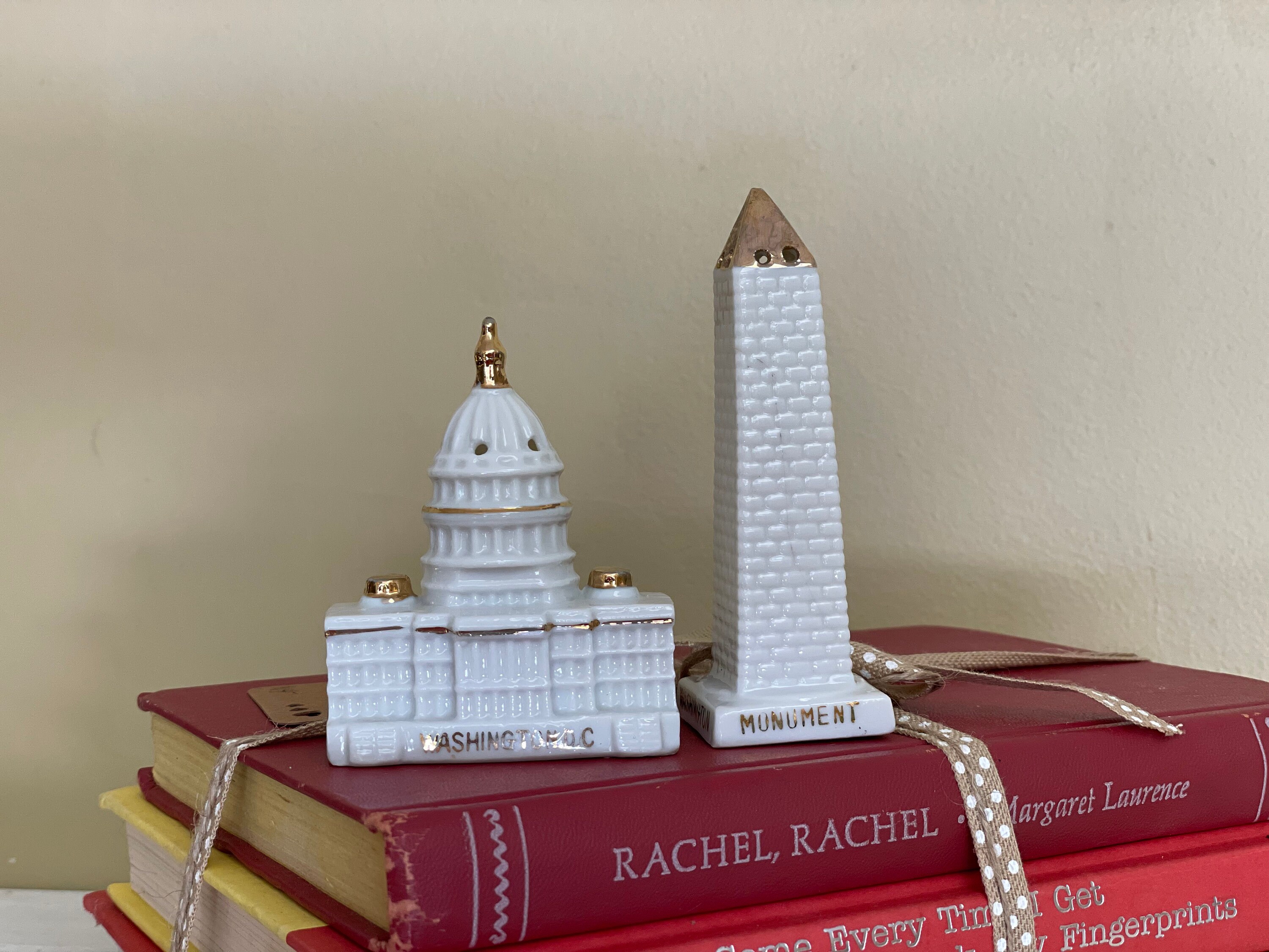 Dining & Serving Ceramic Washington DC Captial Building and Washington Monument White Salt and