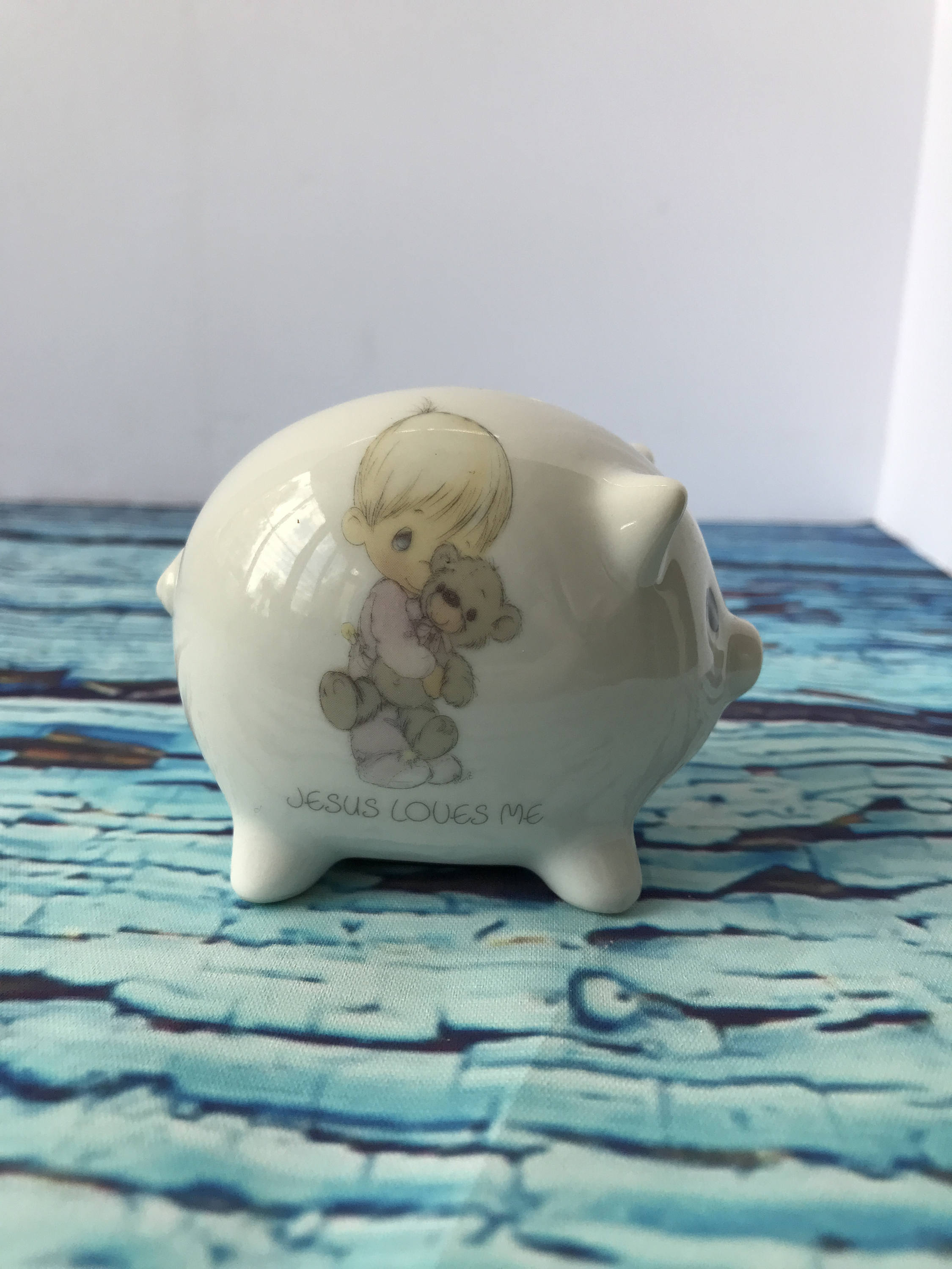 Precious Moments Enesco 1986, Porcelain Piggy Bank, Jesus ...