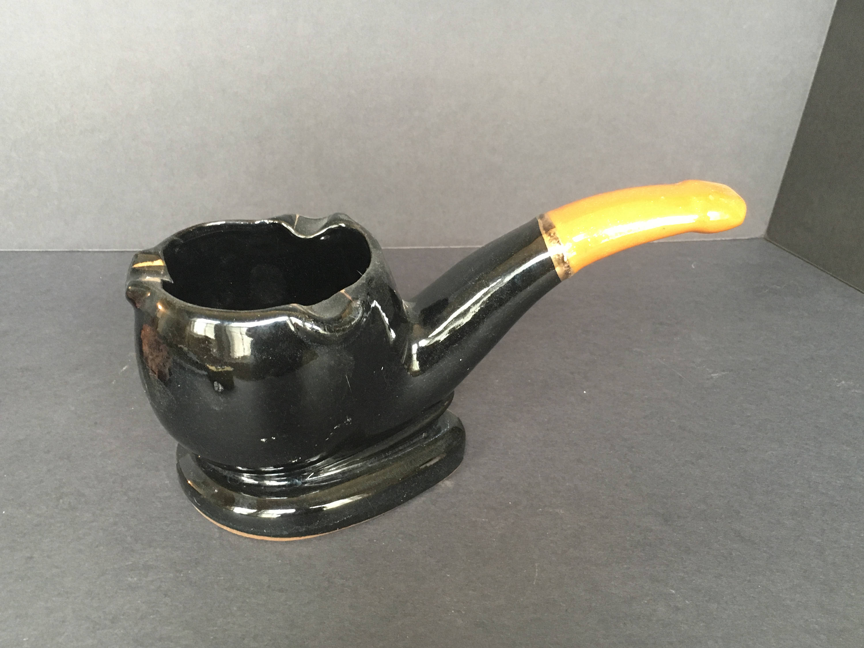 Fun Figural Vintage Ceramic Pipe Shaped Ashtray circa 1940s Etsy