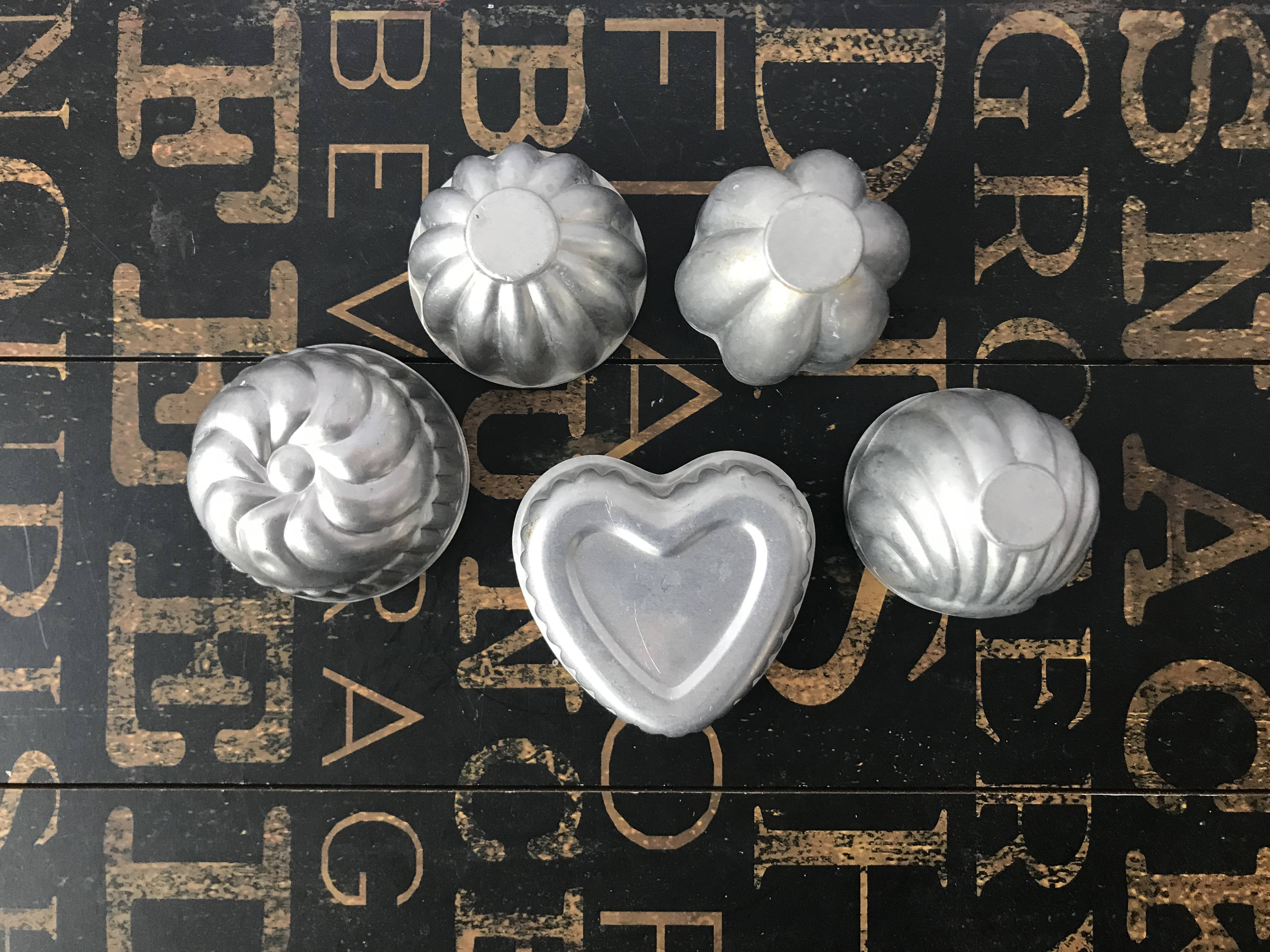 Download Assorted Vintage Mini Jello Molds - Five Pairs, kitchen gadgets, baking supplies, country ...