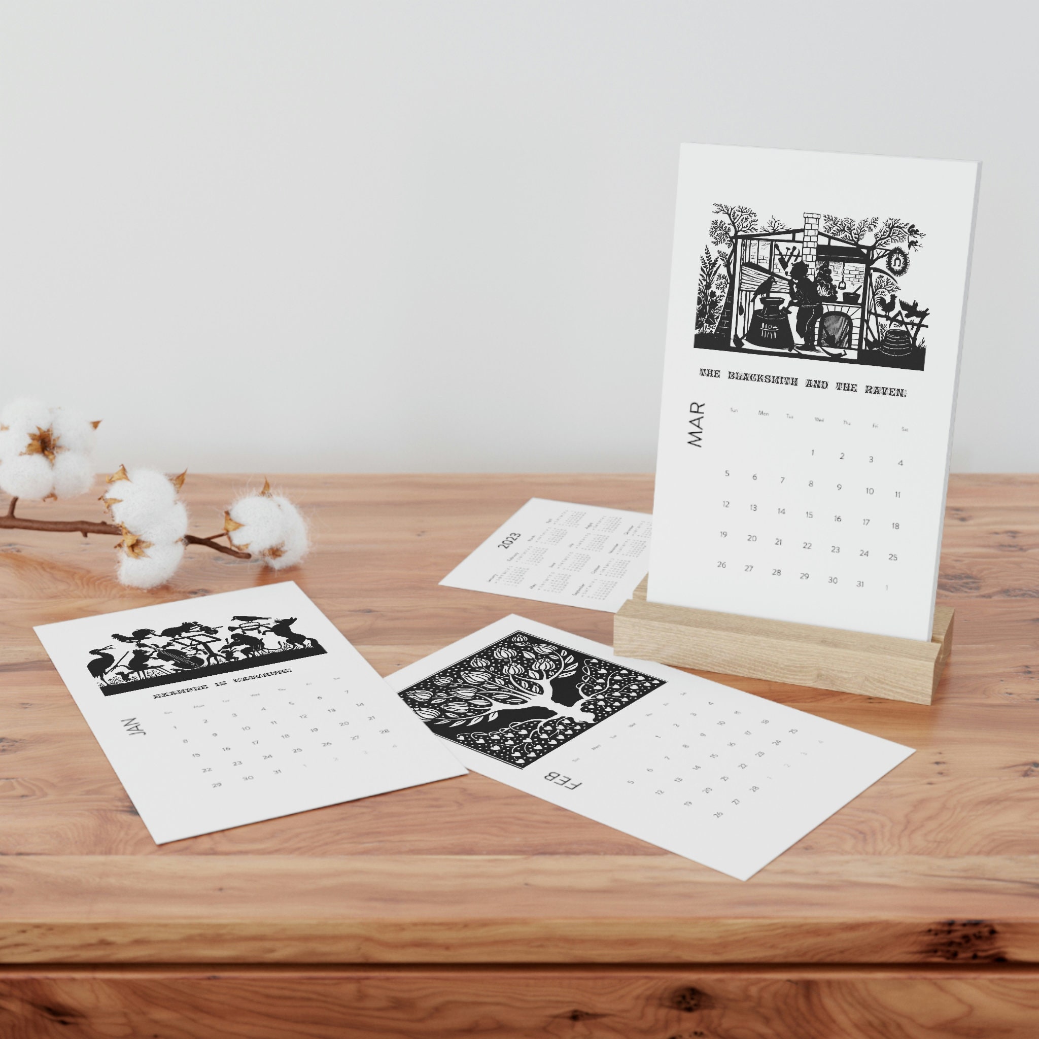 desk-calendar-2023-vintage-woodcuts-vertical