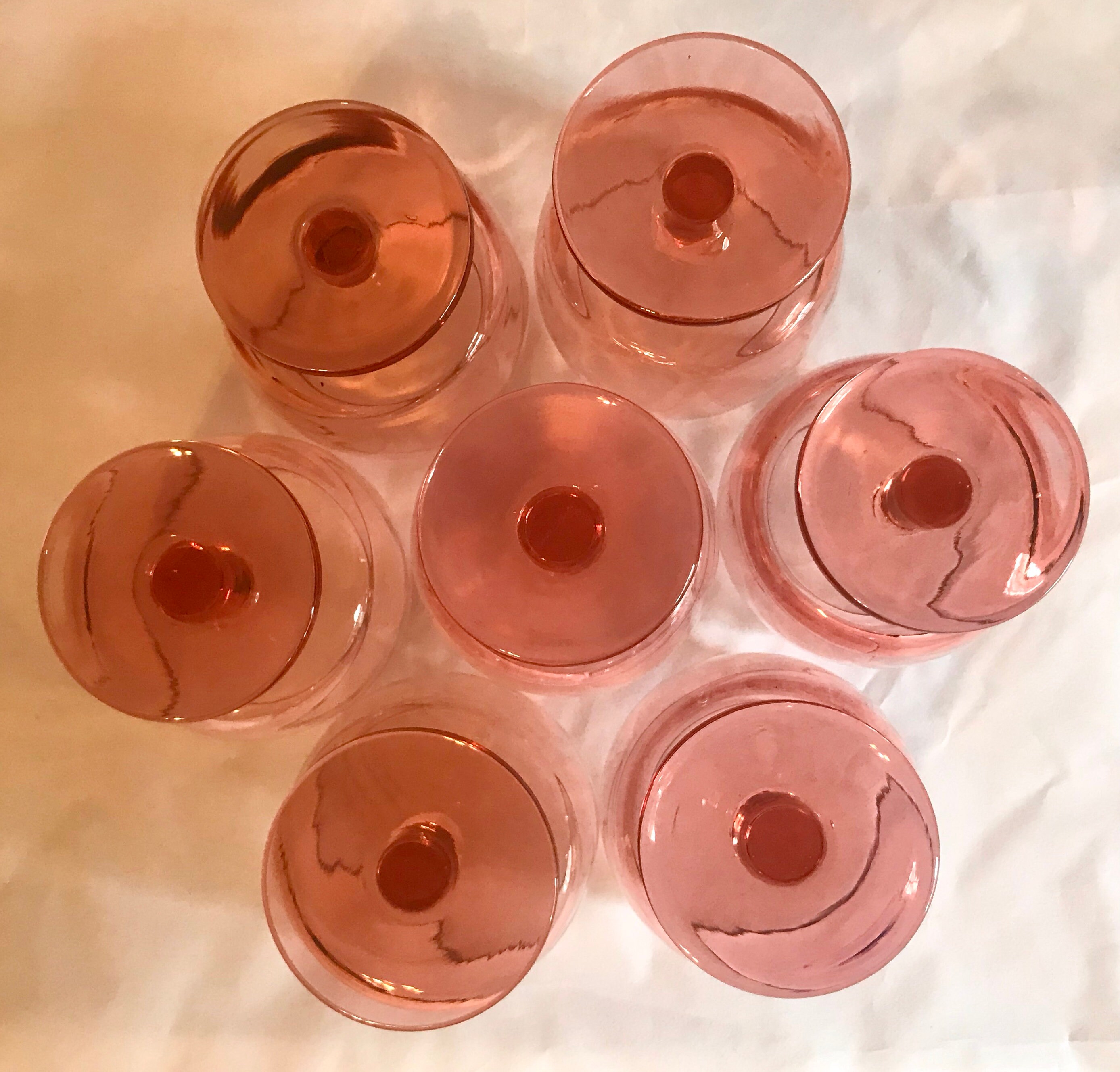 vintage 1980 wine glass