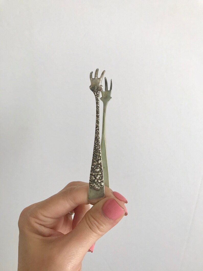 die cut high tea antique silver Free US Shipping 1920s Sterling Silver Sugar Tongs in Rose by Kirk Stieff antique sterling, tea party