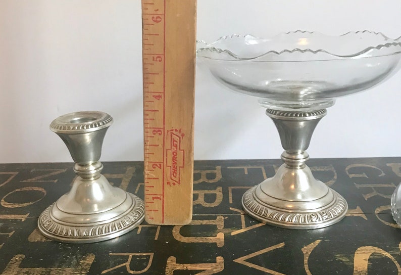 Two Frank M Whiting Glass Compote Bowls Double as Etsy