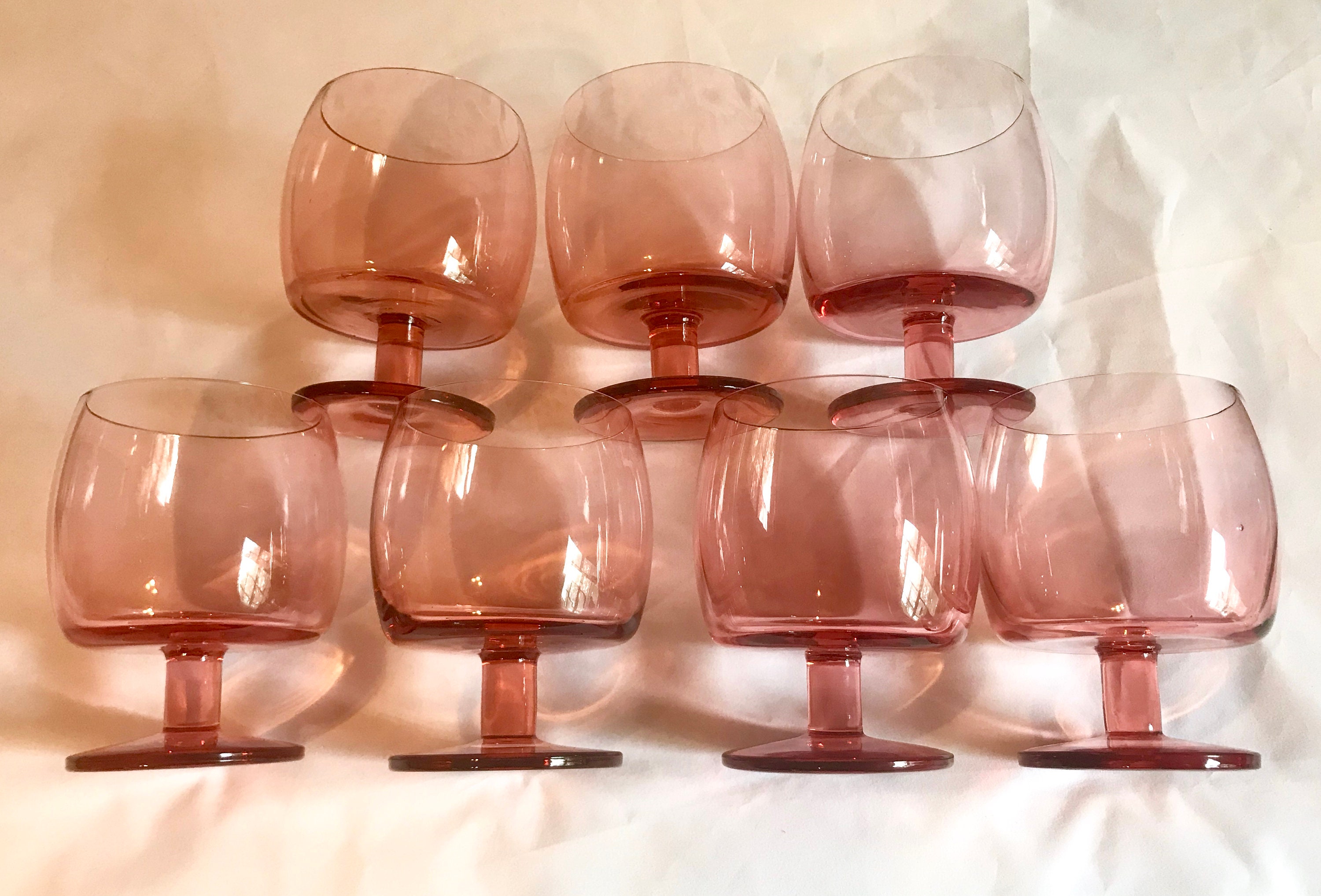 vintage 1980 wine glass
