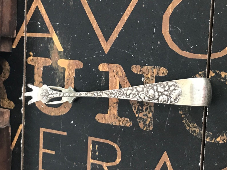die cut high tea antique silver Free US Shipping 1920s Sterling Silver Sugar Tongs in Rose by Kirk Stieff antique sterling, tea party