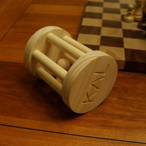 Baby Rattle,  Rolling Rattle, Personalized Baby Rattle